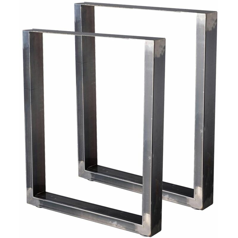 foto del prodotto bc elec hm6072 s 2 gambe del tavolo in acciaio verniciato rettangolari 60x72cm, gambe del mobile, gambe del tavolo in metallo