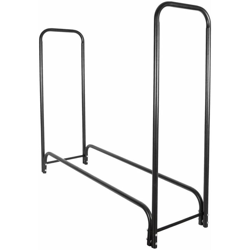 foto del prodotto bc elec hmfr 05 contenitore in acciaio nero in legno 150x36x120cm, legna da ardere