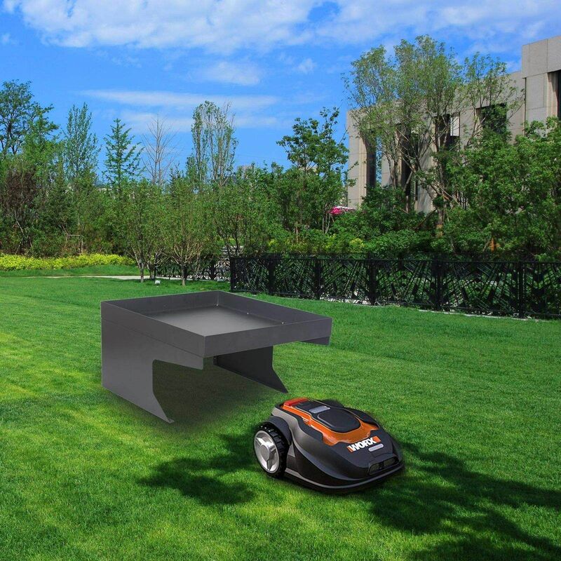 foto del prodotto bc elec hmgl01 pensilina per robot rasaerba in acciaio zincato con spazio decorativo garage carport roof protezione esterna 60x70x36cm