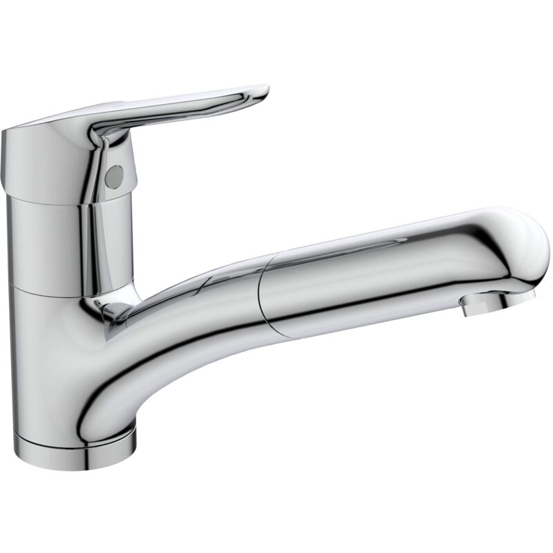 foto del prodotto bc143aa ceraflex miscelatore cucina monocomando da appoggio su lavello, doccetta orientabile ed estraibile, cromato ideal standard