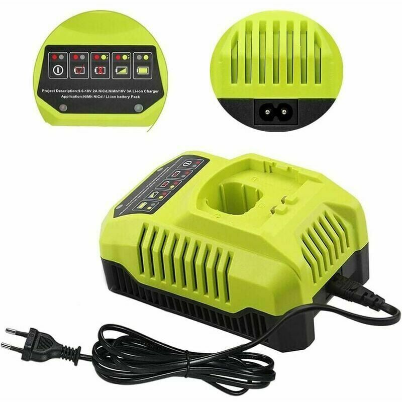 foto del prodotto bcl14181h caricabatterie sostitutivo per ryobi 18v 9.6v 12v 14.4v 18v ni cd ni mh e li ion