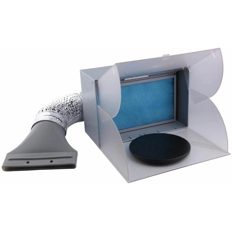 foto del prodotto bd 512 mini cabina di verniciatura cabina di aspirazione 3m min., illuminazione a led e tubo di scarico bc elec