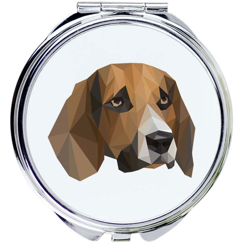 foto del prodotto beagle specchio con foto e scritta geometrica di art dog