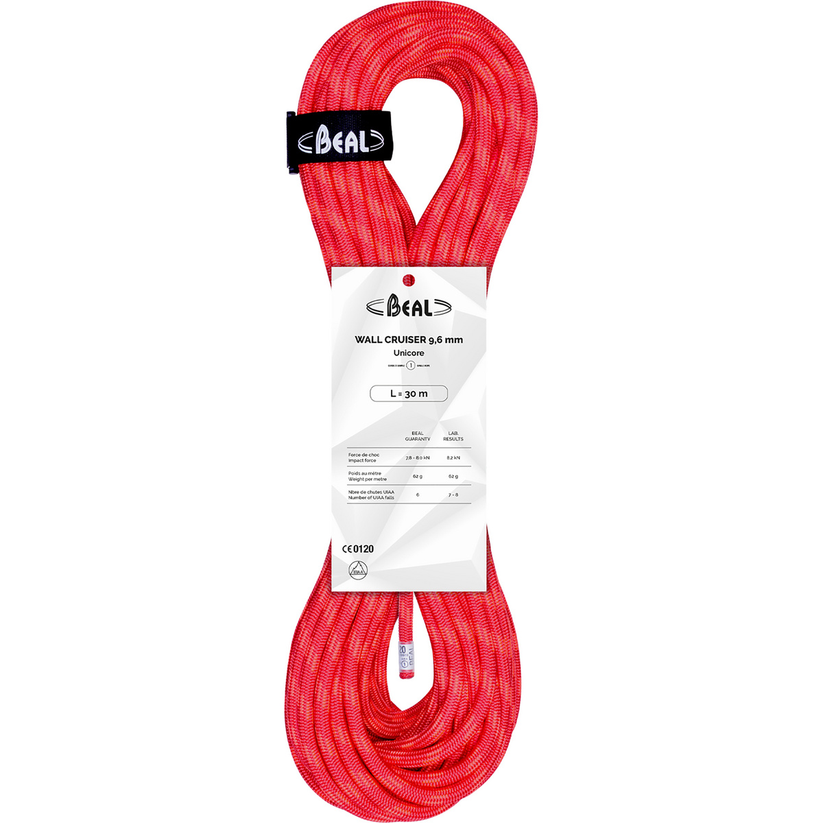 foto del prodotto beal corda da arrampicata wall cruiser unicore 9.6