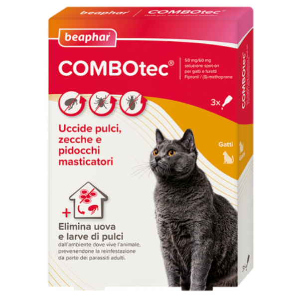 foto del prodotto beaphar combotec spot on gatto 3 pipette antiparassitario per gatti 1 ordine scegli lo sconto bzr5 bzr20 200 punti fedelt 