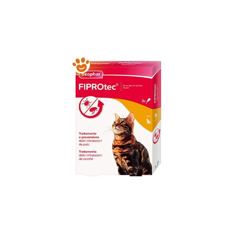 foto del prodotto beaphar fiprotec spot-on antiparassitario per gatti - beaphar fiprotec spot-on antiparassitario per gatti - confezione da 3 pipette