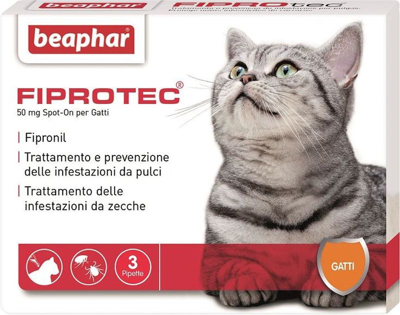 foto del prodotto beaphar fiprotec spot on gatto 3 pipette da 50 mg antiparassitario per gatti 1 ordine scegli lo sconto bzr5 bzr20 200 punti fedelt 
