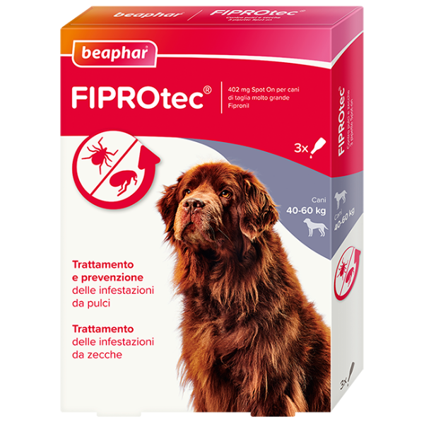 foto del prodotto beaphar fiprotec spot on per cani - 3 pipette da 402 mg per taglia molto grande (40-60 kg) - antiparassitario per cani - spedizione gratis da 39€