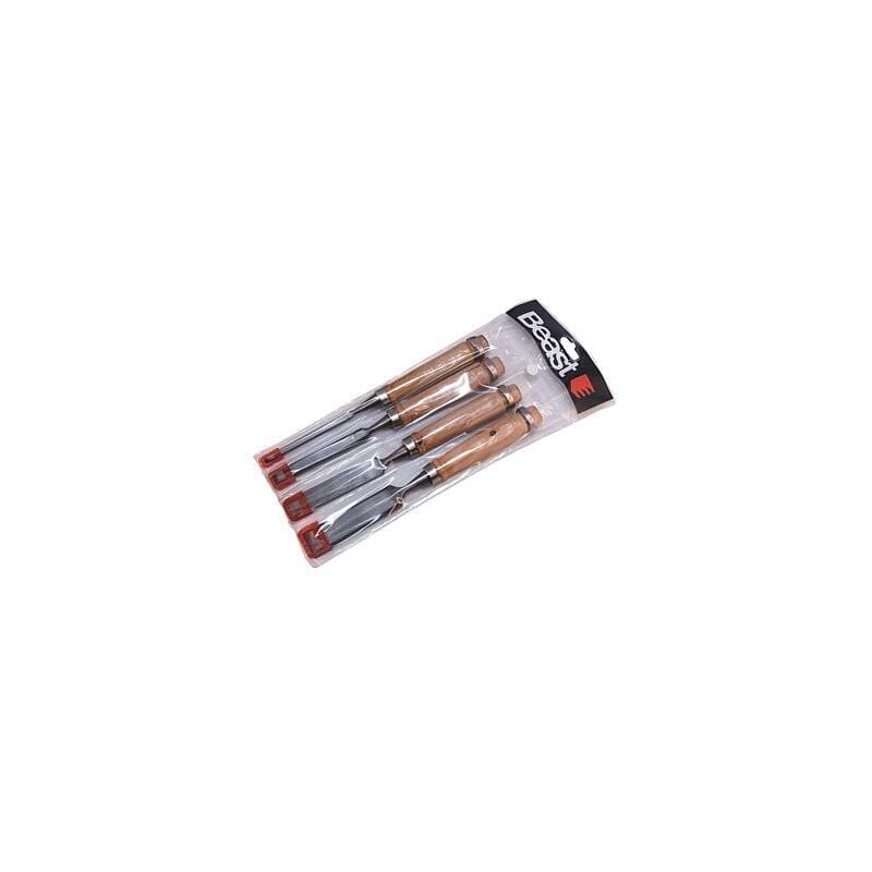 foto del prodotto beast set di 4 scalpelli in legno, 6 12 18 24 mm, per legno