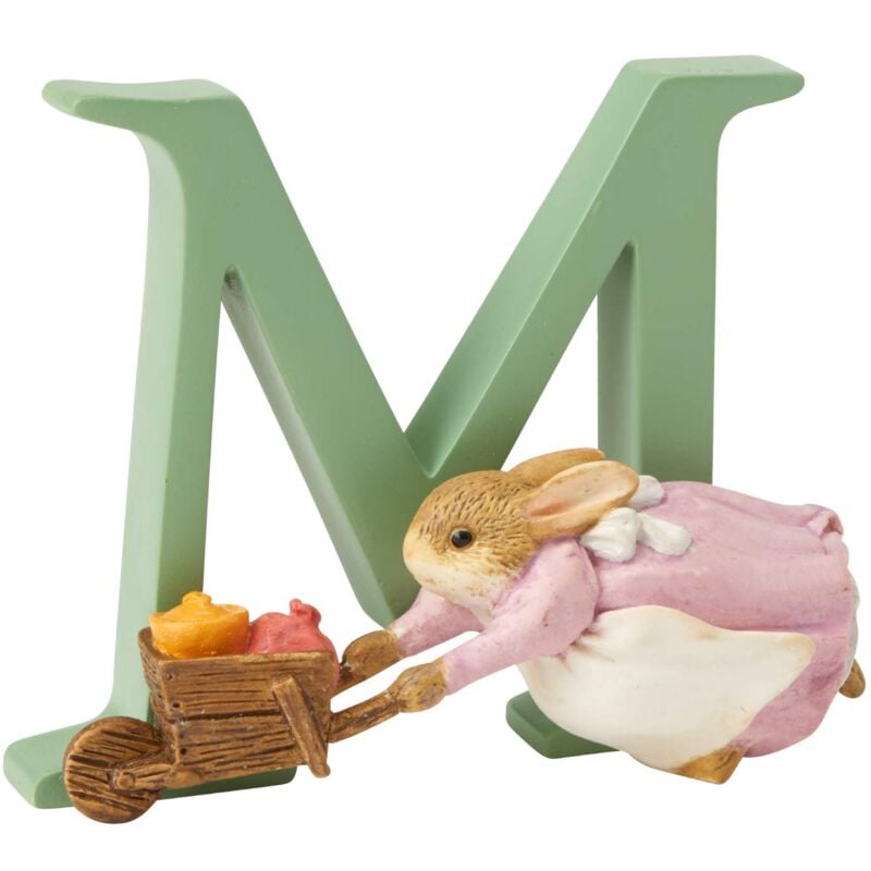 foto del prodotto beatrix potter - enesco a5005 cecily parsley con la lettera m, statuetta