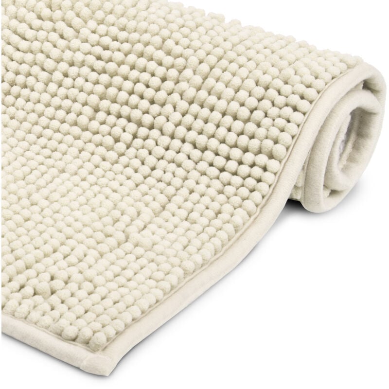foto del prodotto beaumare fl tappetino da bagno antiscivolo in pelo alto natura, 100cm, 60cm beautissu