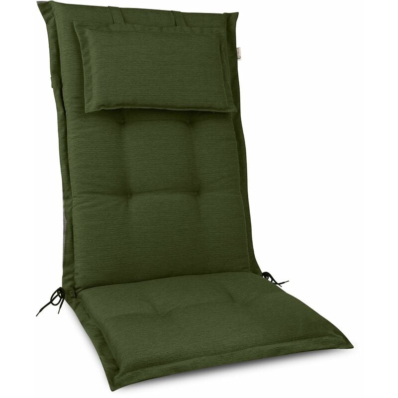 foto del prodotto beautissu cuscino per sedie da giardino highlux hl cuscino per sedie e sdraio cuscini spessi 7 cm made in eu verde scuro