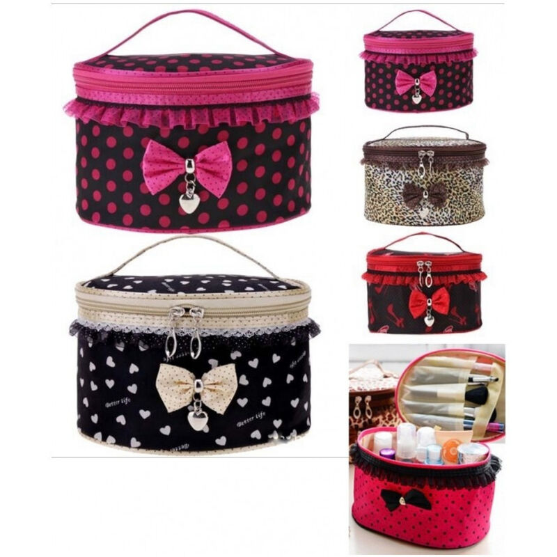 foto del prodotto beauty case borsello trucco fiocco make up trousse kit viaggio organizzatore trade shop traesio