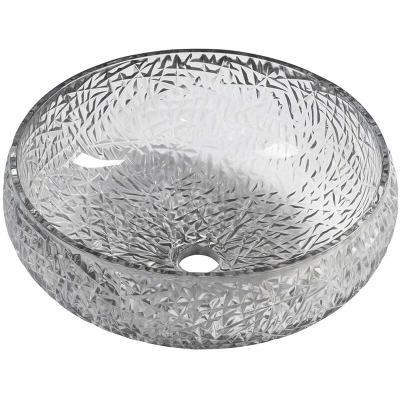 foto del prodotto beauty lavabo da appoggio, diametro 4 cm, senza troppopieno, nero vetro ty306 sapho