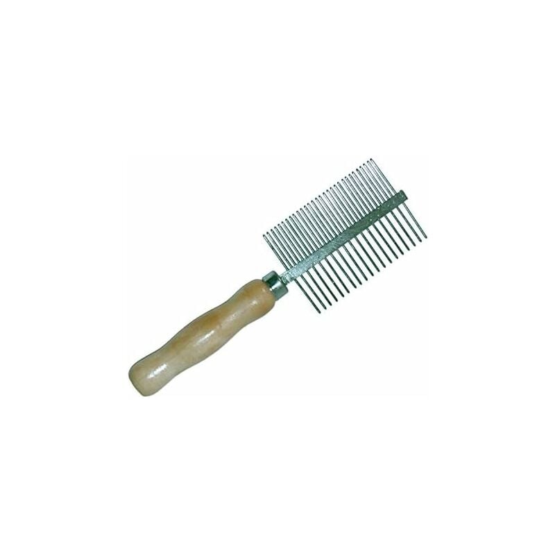 foto del prodotto beauty line pettine doppio manico legno croci