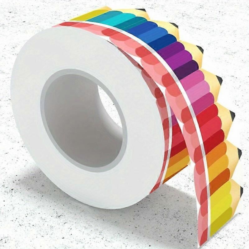 foto del prodotto bebusingoto 1 x 20 m adesivo con bordo lavagna extra largo decorazione creativa per l aula con motivo a matita