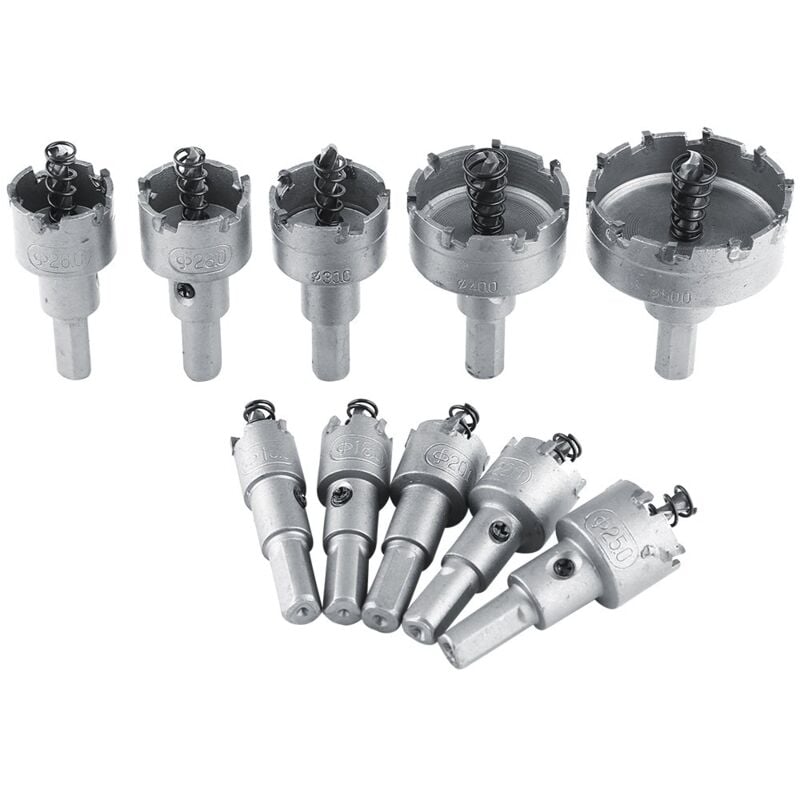 foto del prodotto bebusingoto 10 pezzi 16 50 mm hss forets tr pan scie set carburo punta tct nucleo utensili per fresa a tazza per lavorazione dei metalli