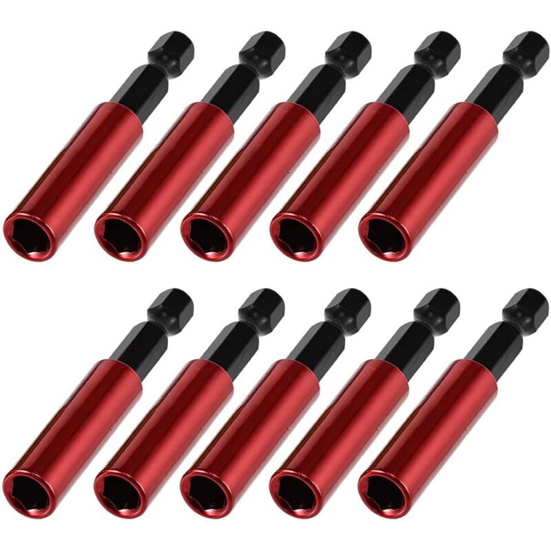 foto del prodotto bebusingoto 10 pezzi 60mm lunghezza portapunte magnetico, s2 acciaio portapunte per avvitatore a percussione, 1 4 pollice esagonale estensione