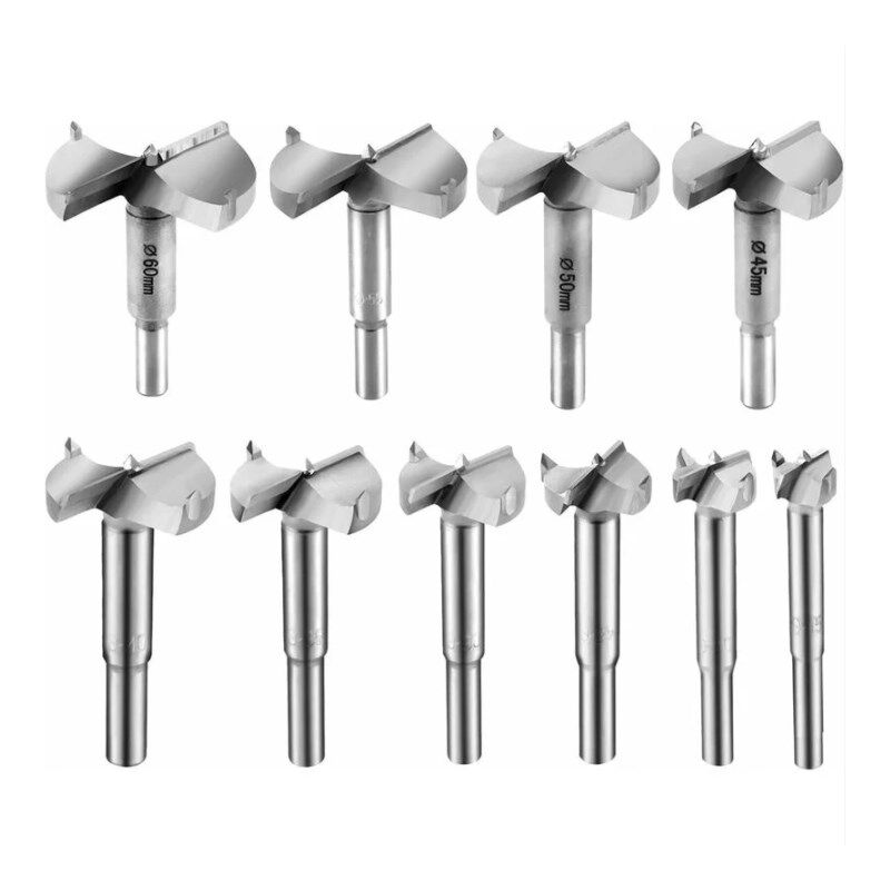 foto del prodotto bebusingoto 10 punte per trapano per legno da 15 60 mm, frese per legno in carburo, punte per fresatrice da 15 mm, 20 mm, 25 mm, 30 mm, 35 mm, 40