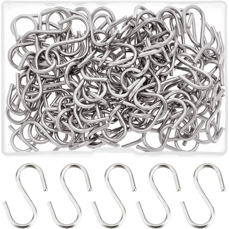 foto del prodotto bebusingoto 100 pezzi s hook 304 acciaio inossidabile piccoli ganci s gancio in metallo s ganci appesi per appendere piccoli oggetti chiavi