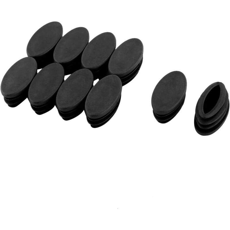 foto del prodotto bebusingoto 10pz tappo per gamba sedia tappo terminale tubo per gamba inserto tavolo mobili protezione ovale plastica nero 20 40mm