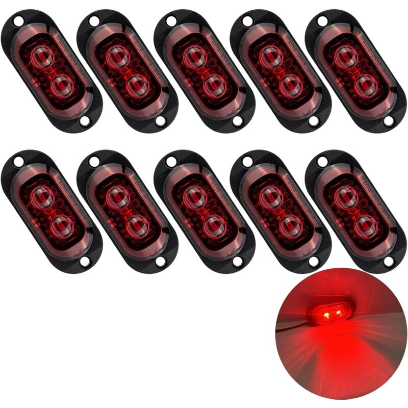 foto del prodotto bebusingoto 10x 2 luci di posizione laterali a led 12 24v luci di ingombro a led lampada per rimorchio 3000k luce di avvertimento per camion camper