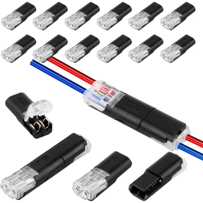 foto del prodotto bebusingoto 12 pezzi connettori per auto a 2 pin connettori rapidi impermeabili pratici connettore per cavo a 2 pin