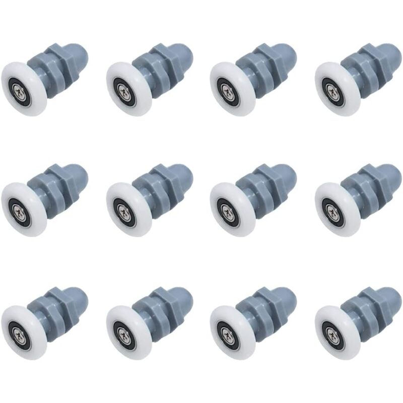 foto del prodotto bebusingoto 12 rulli scorrevoli per porte doccia in plastica resistente, per bagno, in vetro, per parti di ricambio 20 mm 