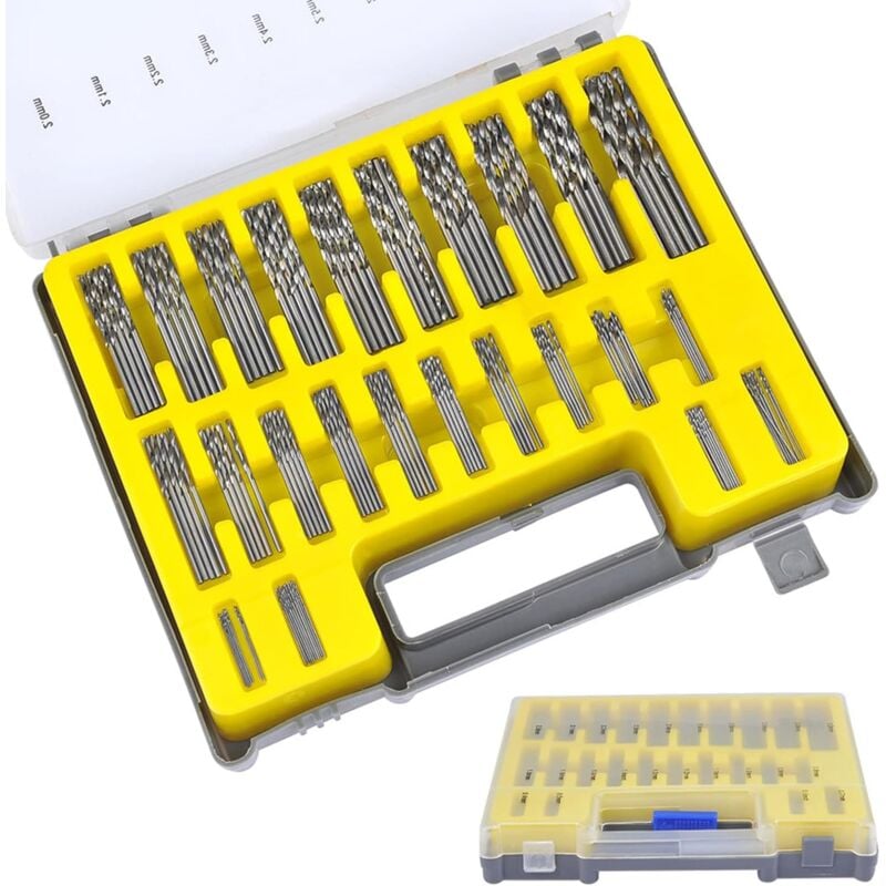 foto del prodotto bebusingoto 150 pezzi kit punte elicoidali hss titanio micro trapano micro bit set strumenti 0,4 mm 3,2 mm per legno, metallo, plastica, gioielli