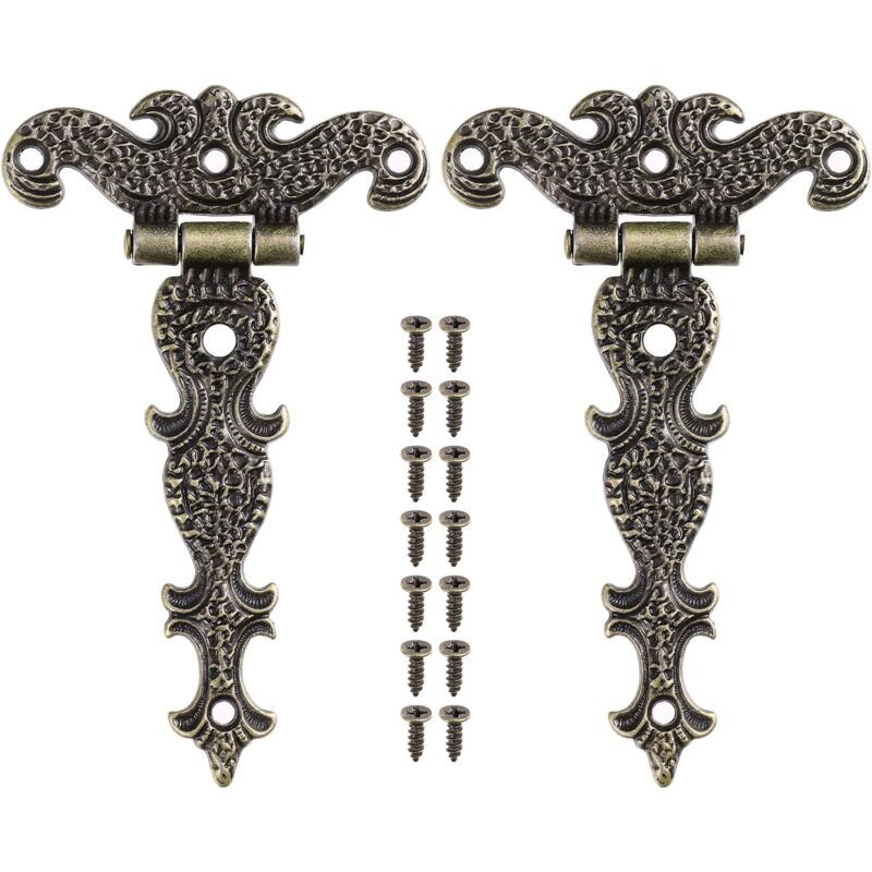 foto del prodotto bebusingoto 2 cerniere decorative a forma di t in lega di zinco per porta dell armadio
