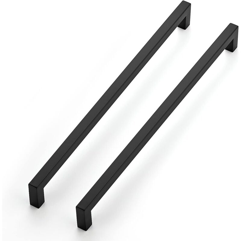 foto del prodotto bebusingoto 2 confezioni maniglie per mobili da cucina, maniglie per cassetti e maniglie per porte nere da 320 mm per mobili da cucina.