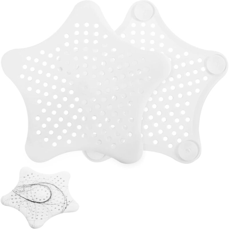 foto del prodotto bebusingoto 2 filtri in silicone per lavello da cucina, protezione per scarico doccia con ventosa, filtro anti intasamento per lavello da cucina.