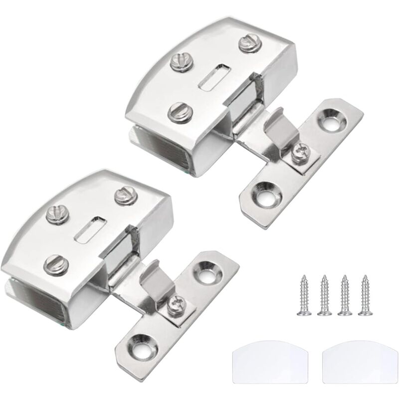 foto del prodotto bebusingoto 2 pezzi cerniera in lega di zinco per vetro, kit cerniera per porta in vetro cerniera per porta antiruggine cerniera pivotante per