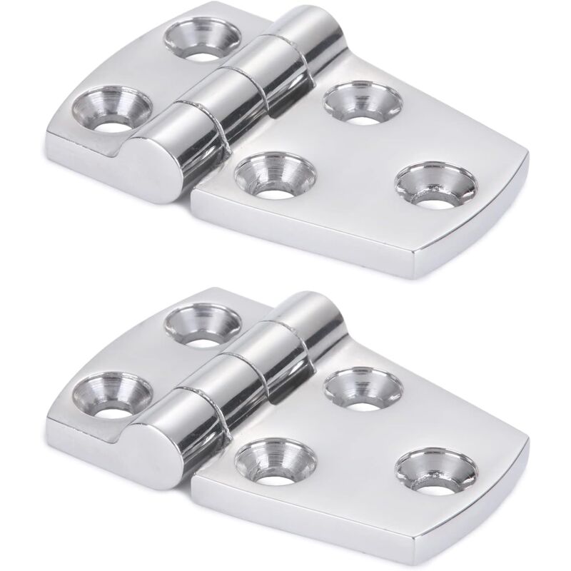 foto del prodotto bebusingoto - 2 pz sus316 38mm x 57mm) staffa per cerniera per porta in acciaio per impieghi gravosi, cerniera per barca in acciaio, cerniera per ponte di armadi in acciaio
