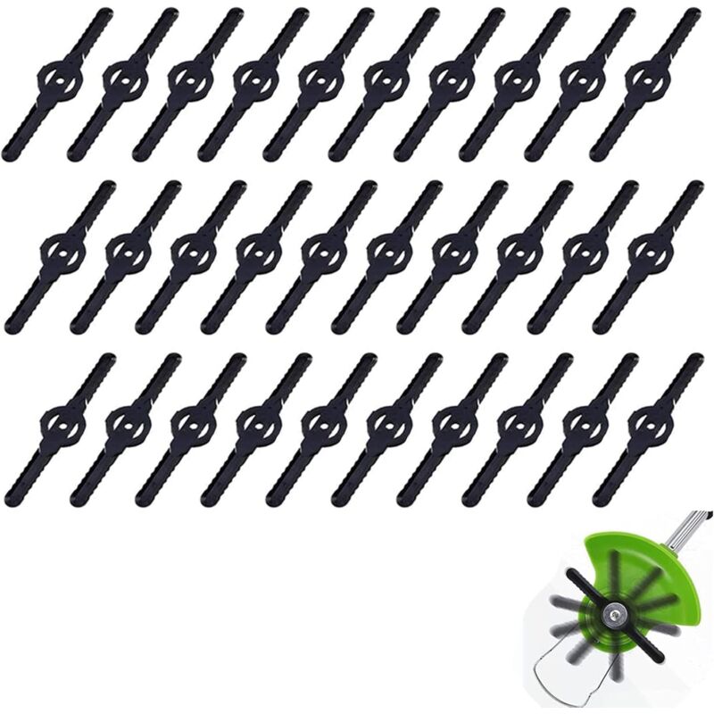 foto del prodotto bebusingoto 30 lame di ricambio in plastica per tosaerba. compatibile con tosaerba.