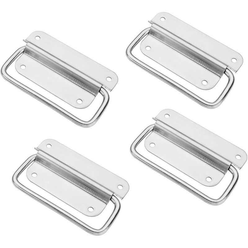 foto del prodotto bebusingoto 4 pezzi maniglia pieghevole in acciaio inossidabile, maniglia per cassetto, maniglie pieghevoli per cassetti, maniglia per cassetta
