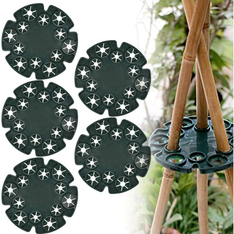 foto del prodotto bebusingoto 5 pezzi supporto per piselli odorosi 12 fori supporto per impugnatura in canna di bamb impugnature in canna di plastica per fagioli