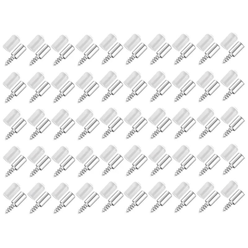 foto del prodotto bebusingoto 50 pezzi viti autofilettanti staffa, staffe per mensole, viti autofilettanti supporto per laminato per mobili, utilizzato per mensole