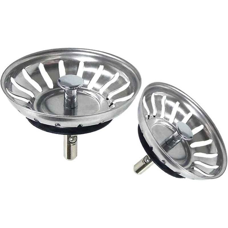 foto del prodotto bebusingoto 78mm, 2 pezzi, coperchio lavello cucina in acciaio inox, filtro lavello cucina e scolapiatti