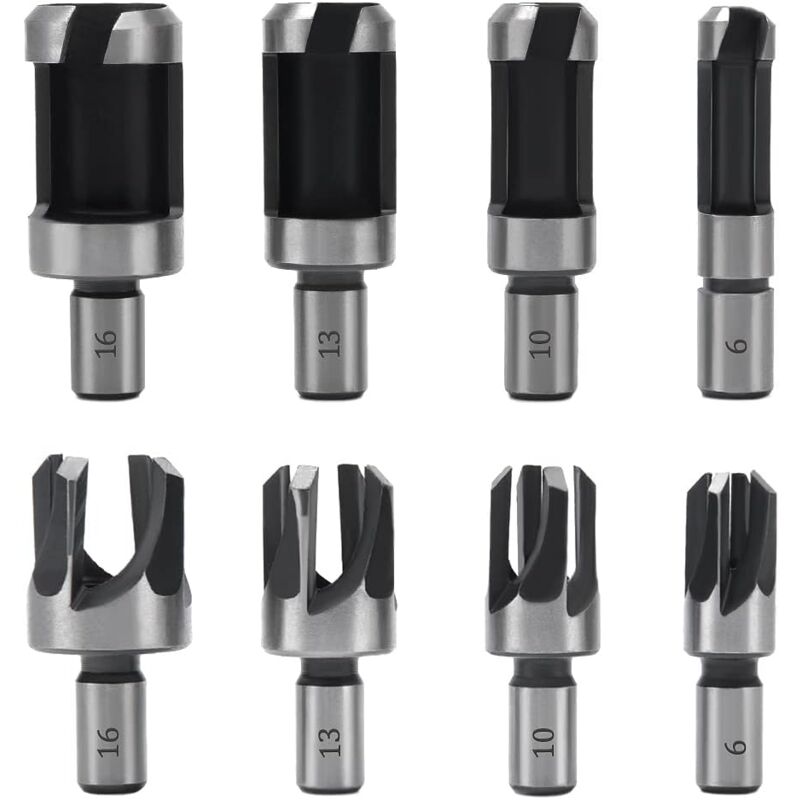 foto del prodotto bebusingoto 8 pezzi 6mm 10mm 13mm 16mm punte per trapano per legno punte per trapano per lavorazione del legno in acciaio al carbonio