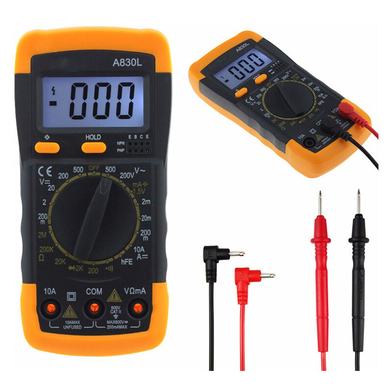 foto del prodotto bebusingoto a830l multimetro digitale lcd ac dc amperometro voltmetro tester misuratore con retroilluminazione