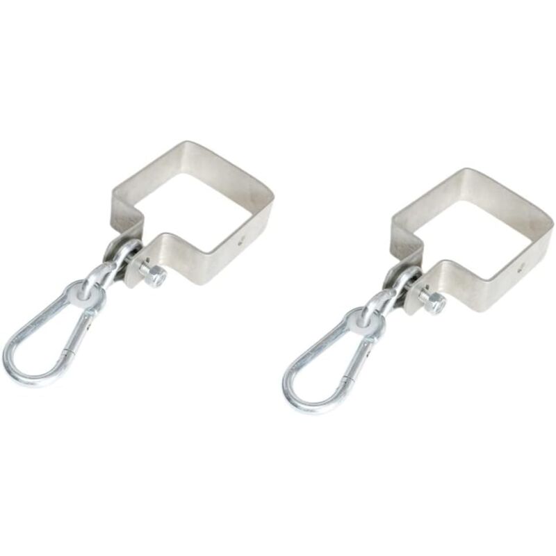 foto del prodotto bebusingoto accessori per altalena, confezione da 2 ganci quadrati per altalena, gancio a molla, staffa per gancio quadrato in legno per altalena