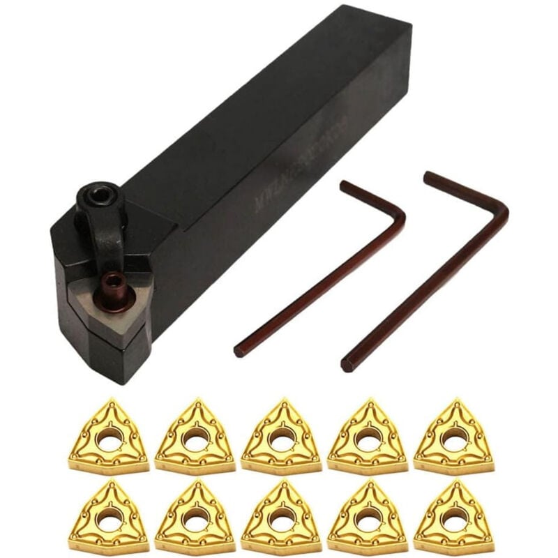 foto del prodotto bebusingoto accessorio per tornio in metallo, portautensili per tornitura da 20 mm per wnmg080404 kit portautensili per tornitura mwlnr2020k08 10