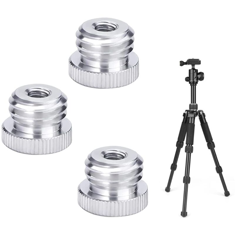 foto del prodotto bebusingoto adattatore filettato da 1 4 20 a 5 8 11 per montaggio su treppiede con telemetro a livello laser a filettatura da 5 8 adattatore per