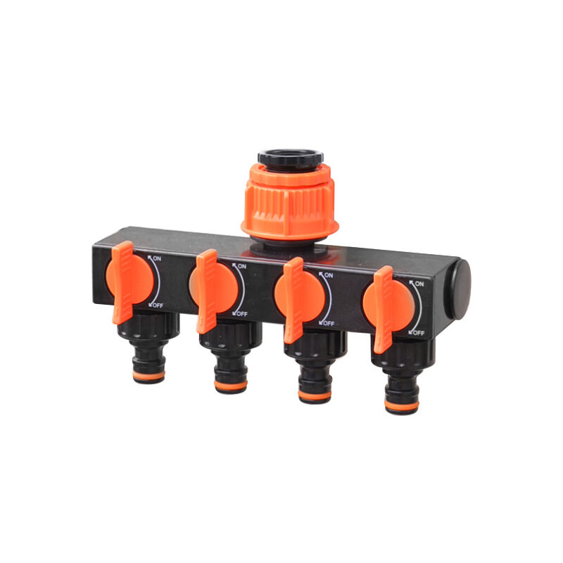 foto del prodotto bebusingoto adattatore per rubinetto da giardino a 4 vie con 4 valvole indipendenti, splitter, interruttore automatico