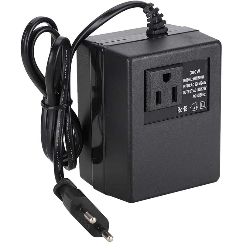 foto del prodotto bebusingoto adattatore spina ue, convertitore di tensione trasformatore di potenza 300w ac 220v a 110v adattatore spina ue 220v 
