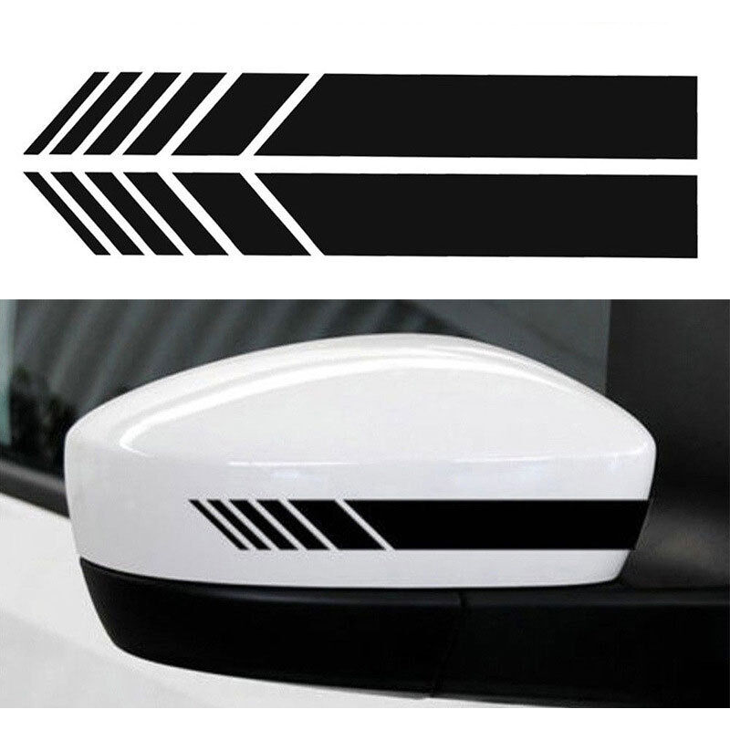 foto del prodotto bebusingoto adesivi per specchietti retrovisori esterni per auto, adesivi decorativi per carrozzeria, 4 pezzi nero 