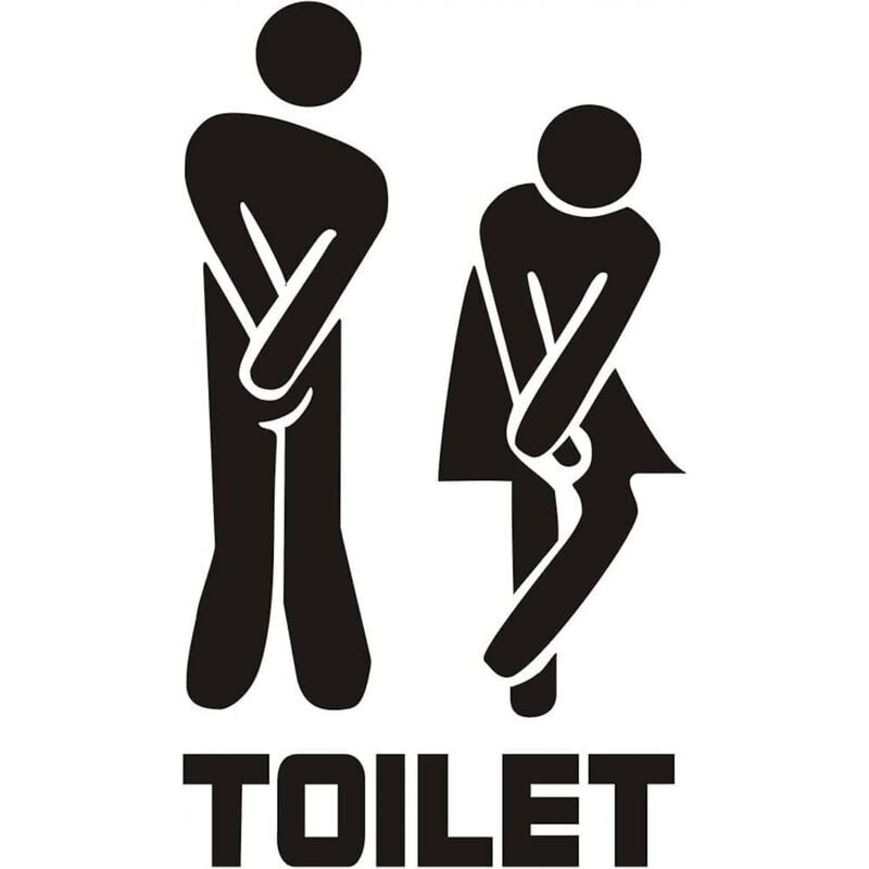 foto del prodotto bebusingoto adesivo da parete per ingresso wc unisex creativo, decorazione per porta e parete.