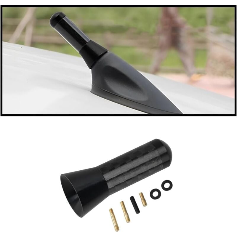 foto del prodotto bebusingoto antenna corta per auto, antenna corta universale amplificata per autoradio, antenna fm am stereo per auto di ricambio per tutte le