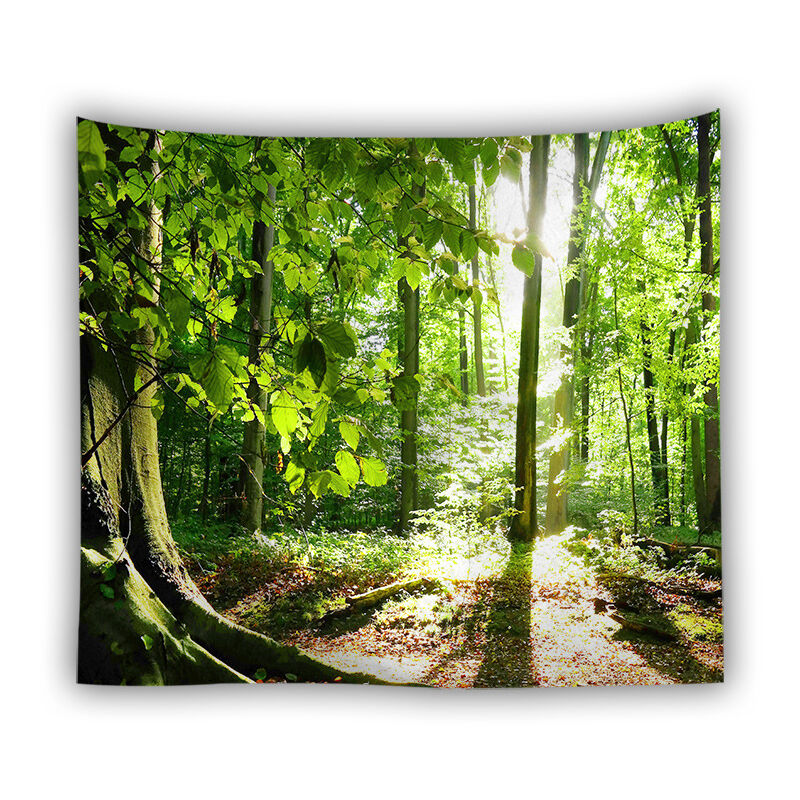foto del prodotto bebusingoto arazzo da parete 200 x 150 cm foresta decorativa, paesaggio naturale per camera da letto soggiorno dormitorio
